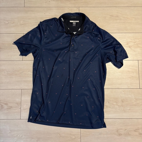 Greg Norman Collection Other - Greg Norman Golf Shirt Dark Blue Polo with Crab Pattern